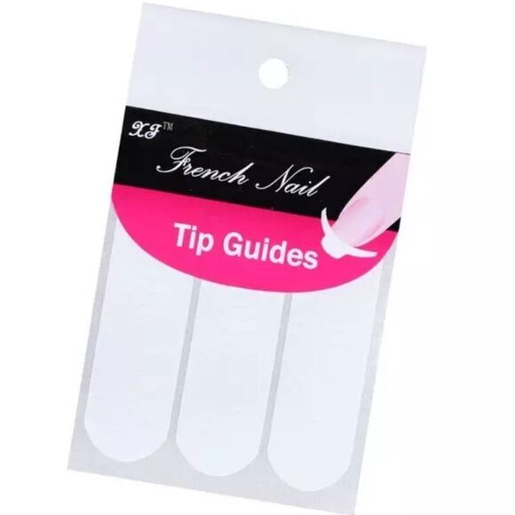 🆕2 Sheets / White French Manicure Nail Art Line Form Guide Stickers - Picture 3 of 4